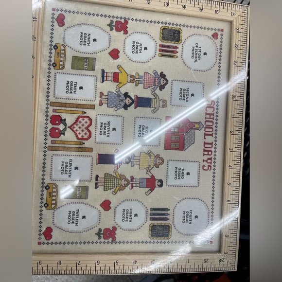 SCHOOL DAYS Embroidery Photo Collage Frame Brand new in original casing mint - Picture 6 of 7